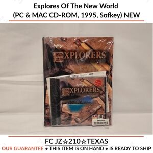 Explores Of The New World (PC & MAC CD-ROM, 1995, Sofkey) NEW